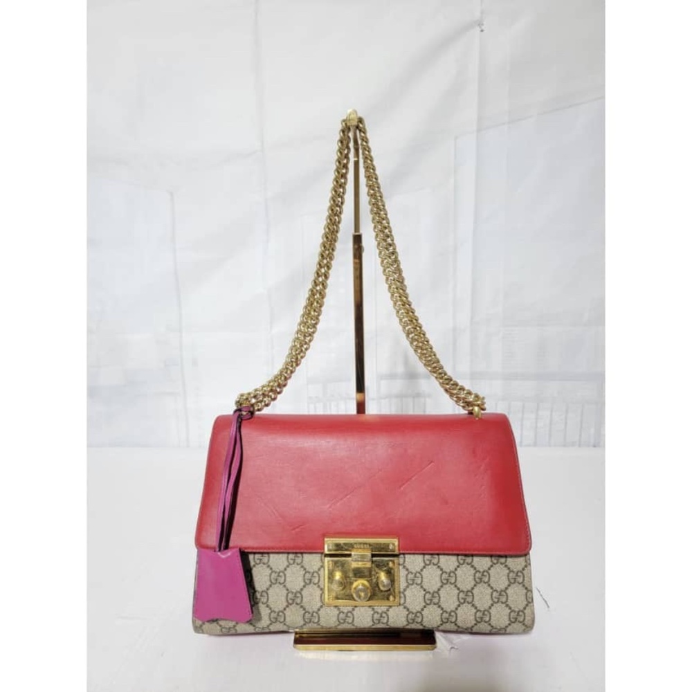 Authentic GUCCI GG Supreme Monogram Calfskin Medium Padlock Shoulder Bag - Picture 16 of 16